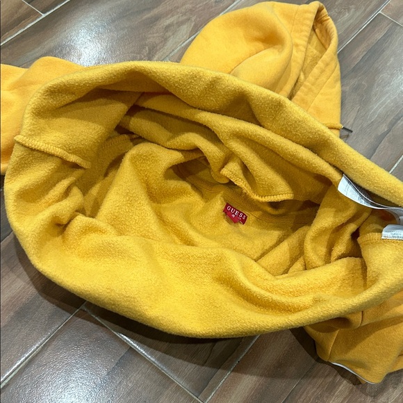 Guess Mustard Cropped Hoodie with Logo Accents - Picture 12 of 12